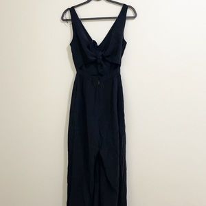 NWOT ZARA Tie Back Flowy Jumpsuit